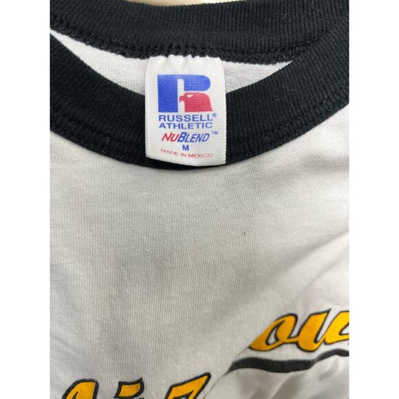 University Missouri Mizzou Tigers Raglan Baseball T Shirt Size M Russell 1980s - Picture 6 of 7